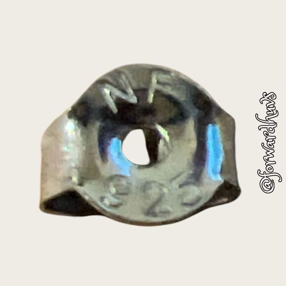 Real Pearl & Glass Earrings Set in 0.925 Sterling Silver Settings - Picture 6 of 10